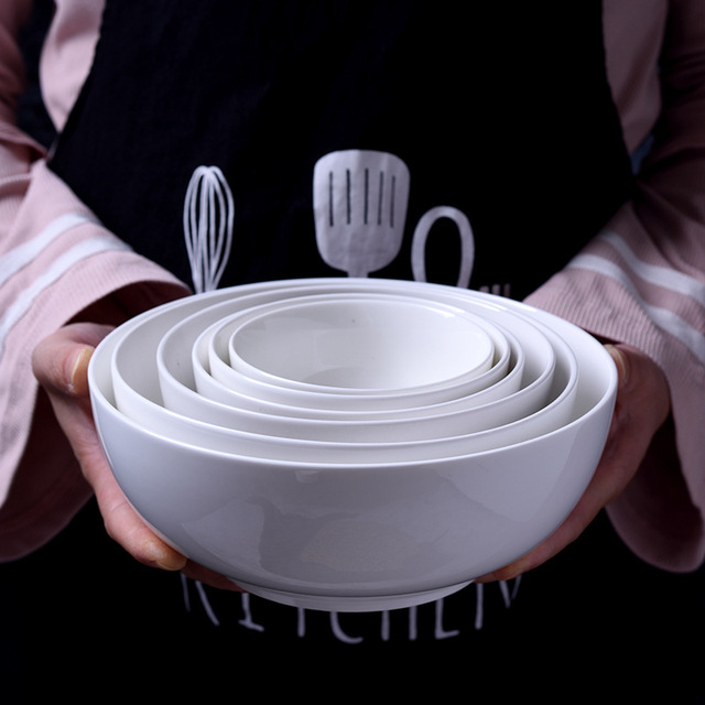 white porcelain bowls