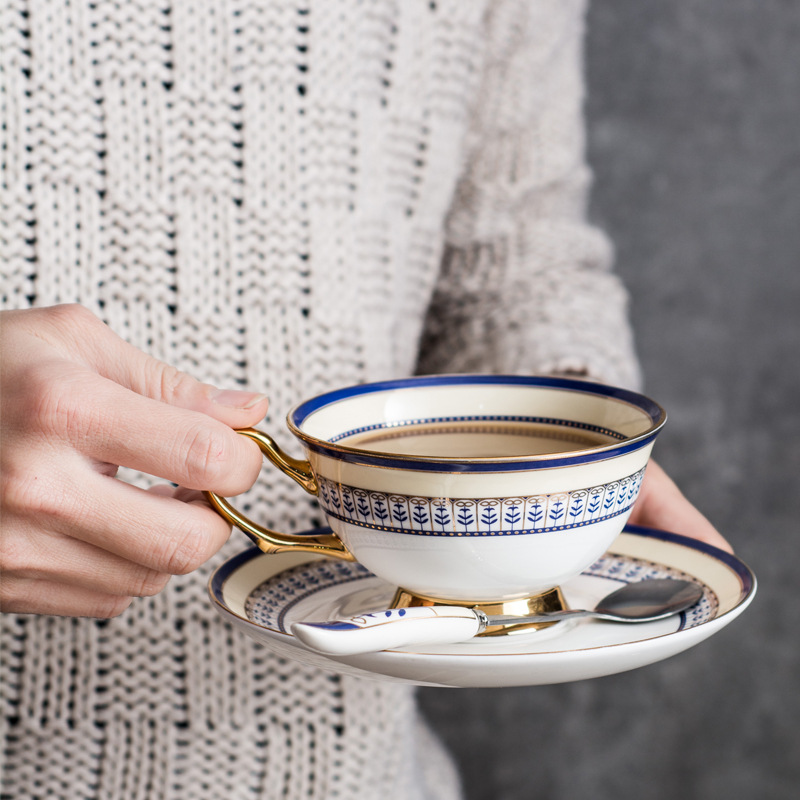 ceramic cup and saucer set