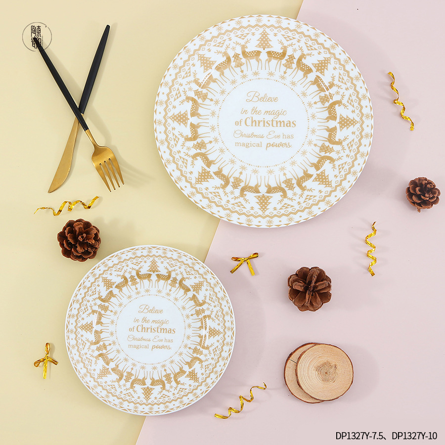 Highquality Wholesale Ceramic The Christmas Dinner Plate Golfe Industry